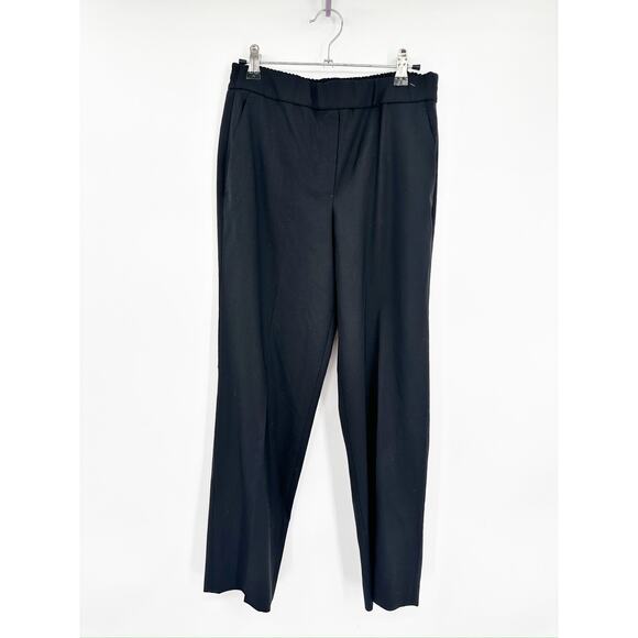 Theory Good Wool Black Pull-On Ankle Trouser Pants Size 4 - Picture 3 of 9